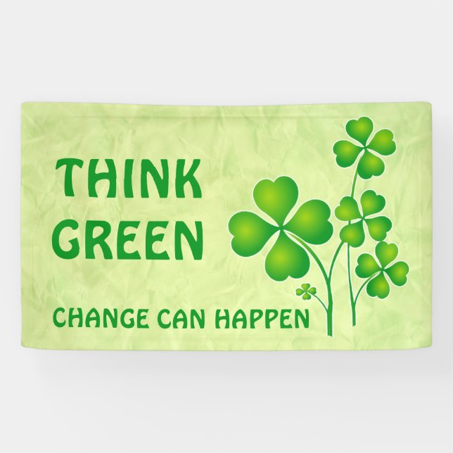 St. Patrick's Day Clover / Shamrocks + your ideas Banner (Horizontal)