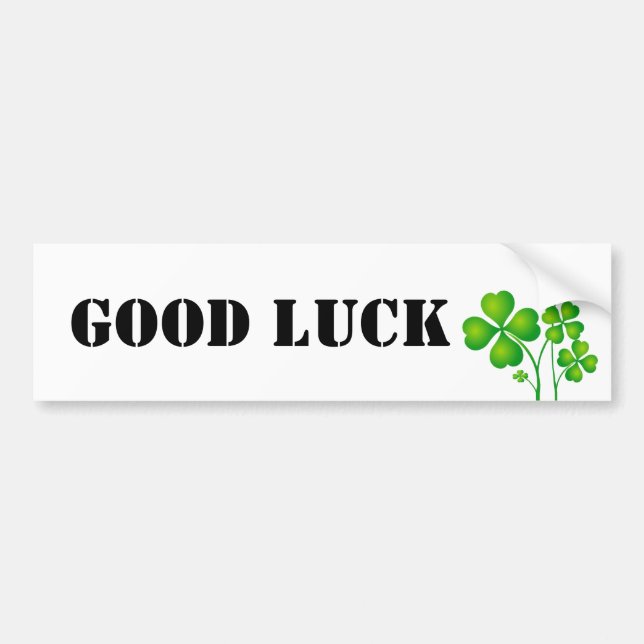 St. Patrick's Day Clover / Shamrocks + your ideas Bumper Sticker (Front)