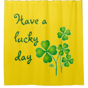 St. Patrick's Day Clover / Shamrocks + your ideas Shower Curtain