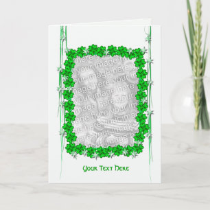 St. Patrick's Day Clover Stars (photo frame) Card