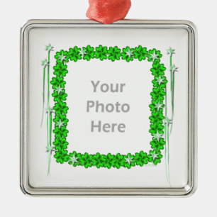 St. Patricks Day Clover Stars (photo frame) Metal Tree Decoration