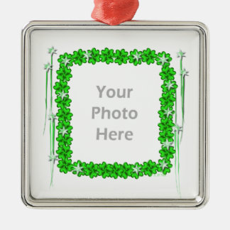 St. Patricks Day Clover Stars (photo frame) Metal Tree Decoration