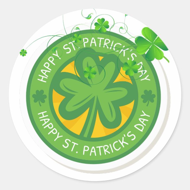 St. Patrick's Day Clover Stickers (Front)
