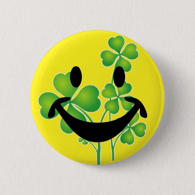 St. Patrick's Day Clover your ideas 6 Cm Round Badge (Front)