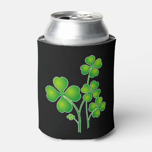 St. Patrick's Day Clover + your ideas Can Cooler (Can Front)