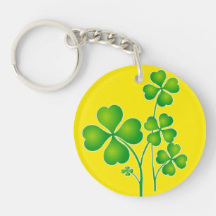 St. Patrick's Day Clover + your ideas Key Ring