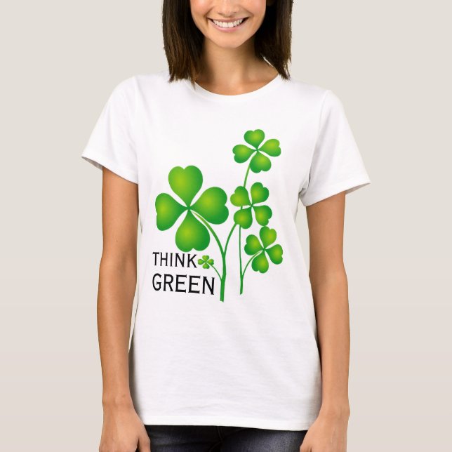 St. Patrick's Day Clover + your ideas T-Shirt (Front)