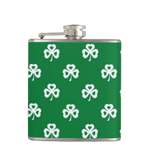 St. Patrick's Day Clovers Hip Flask