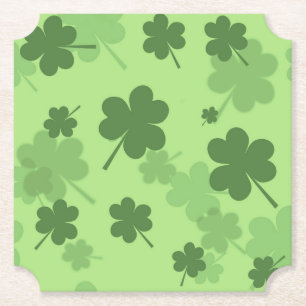 St. Patrick's Day Clovers Paper Coasters