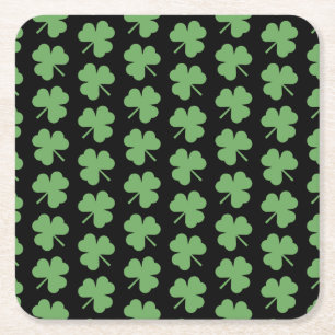 St. Patrick's Day Clovers Paper Coasters