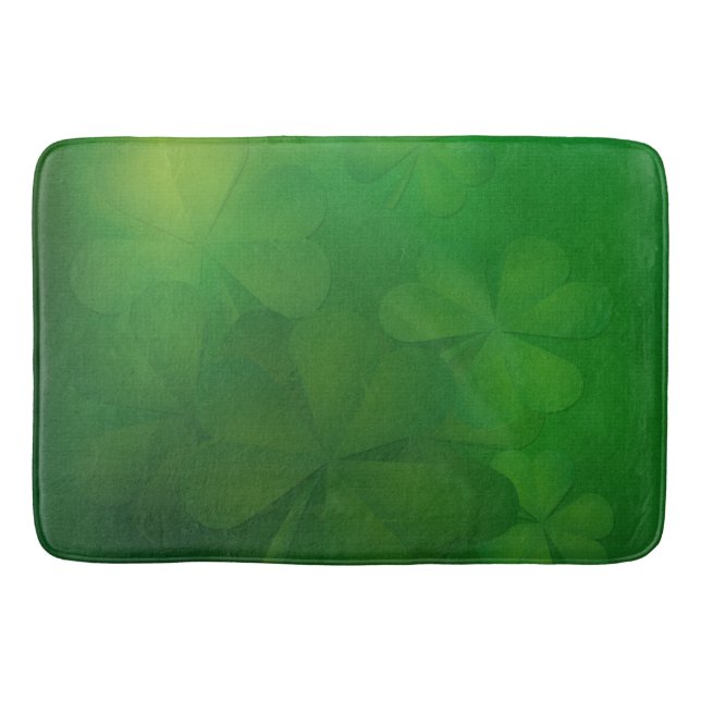 St. Patrick's Day - Clovers/Shamrocks Bath Mat (Front)