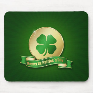 St. Patrick's Day Coin Shamrock Mouse Mat