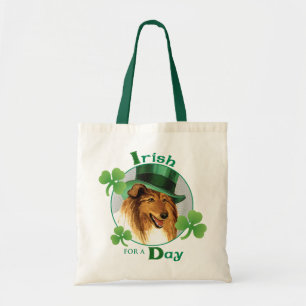 St. Patrick's Day Collie Tote Bag