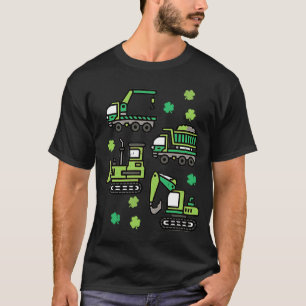 St Patricks Day Construction Trucks Funny Boys Kid T-Shirt