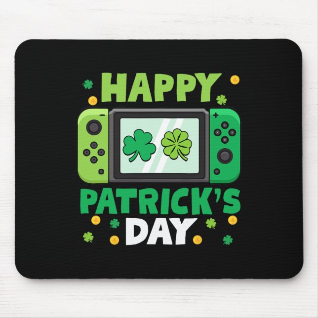 St Patricks Day Controller Video Game Kids Boy Tod Mouse Mat (Front)