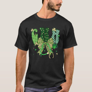 St Patricks Day Coquette Bow CNA Certified Nursing T-Shirt