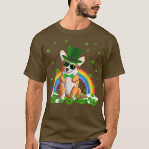 St Patricks Day Corgi Shamrock Pet Dog Lover T-Shirt