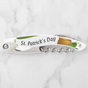 St. Patrick's Day Corkscrew Bottle Opener