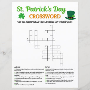 St. Patrick's Day Crossword Game