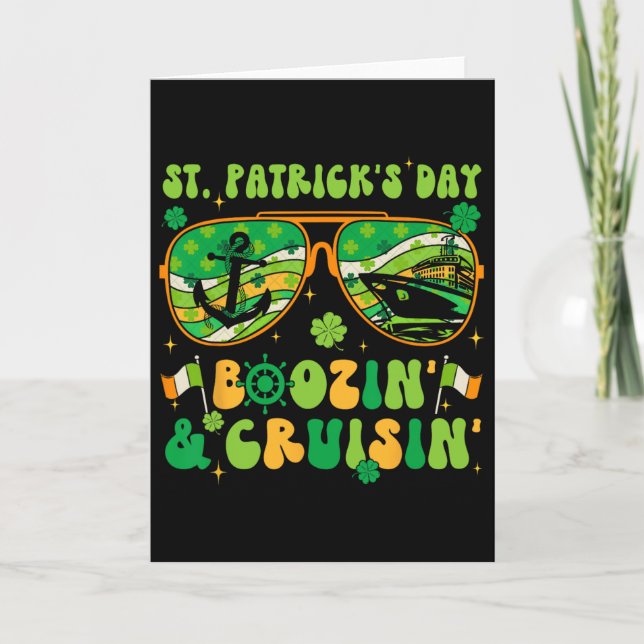 St Patricks Day Cruise Matching Cruising Boozing D Card (Front)