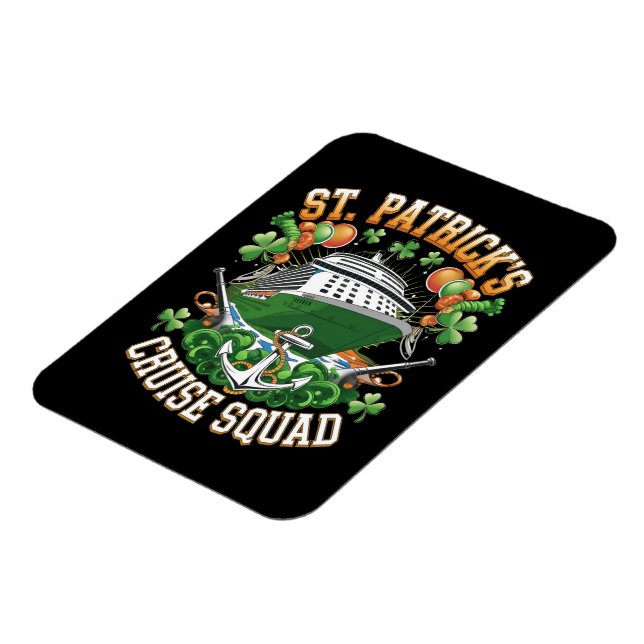 St Patrick's Day Cruise Squad 2025 Family Matching Magnet (Left Side)