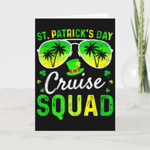 St Patrick's Day Cruise Squad 2025 Funny Family Ma Card