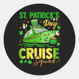 St. Patrick's Day Cruise Squad Crew Vacation Cruis Classic Round Sticker