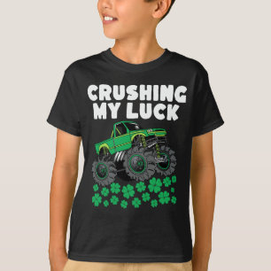 St Patricks Day Crushing My Luck T Rex Truck T-Shirt