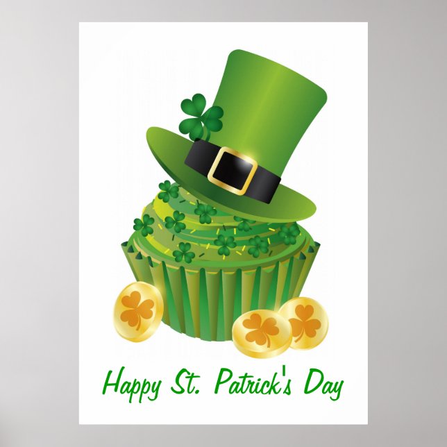 St. Patrick's Day Cupcake Poster (Front)