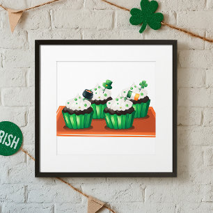 St Patricks Day Cupcakes Poster