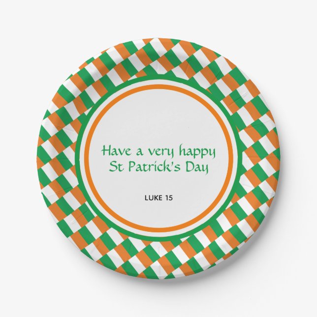 ST PATRICK'S DAY Custom Celebration Paper Plate (Front)