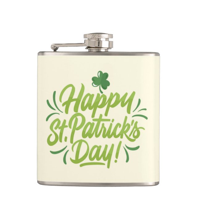 St. Patrick's Day Custom Flask Green Beer Mug (Front)
