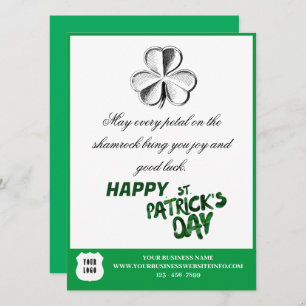 St. Patrick's Day Custom Logo Business Holiday Card