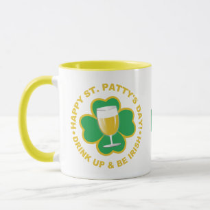 St. Patrick's Day custom monogram mugs