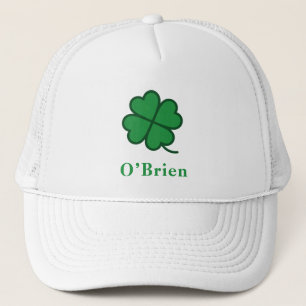 St. Patrick's Day   Custom Name Clover Design Trucker Hat