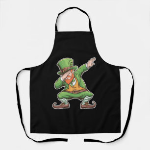 St Patricks Day Dab Dabbing Leprechaun In Green Apron