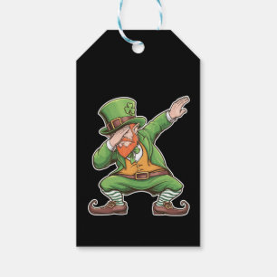 St Patricks Day Dab Dabbing Leprechaun In Green Gift Tags