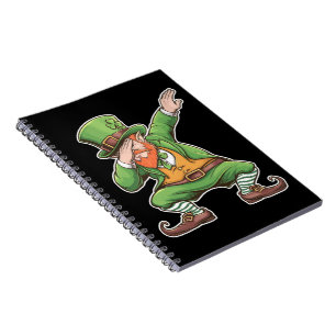 St Patricks Day Dab Dabbing Leprechaun In Green  Notebook