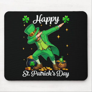 St Patricks Day Dabbing Leprechaun Boys Happy St P Mouse Mat