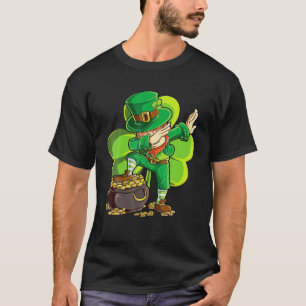 St Patricks Day Dabbing Leprechaun Boys Kids Men G T-Shirt