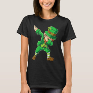 St Patricks Day Dabbing Leprechaun Boys Men Funny  T-Shirt