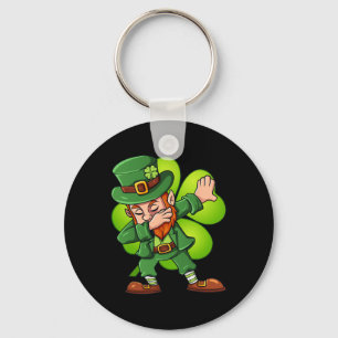 St Patricks Day Dabbing Leprechaun Clover Boys Gir Key Ring