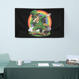 St Patricks Day Dabbing Leprechaun Dab Dance  Banner