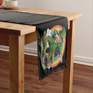 St Patricks Day Dabbing Leprechaun Dab Dance  Short Table Runner