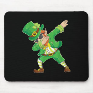 St Patricks Day Dabbing Leprechaun Shirt Kids Boy Mouse Mat