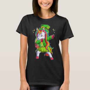 St Patricks Day Dabbing Unicorn Lepricorn Leprecha T-Shirt