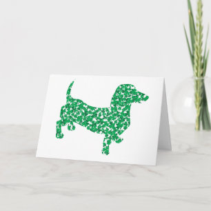 St. Patrick's Day Dachshund Card