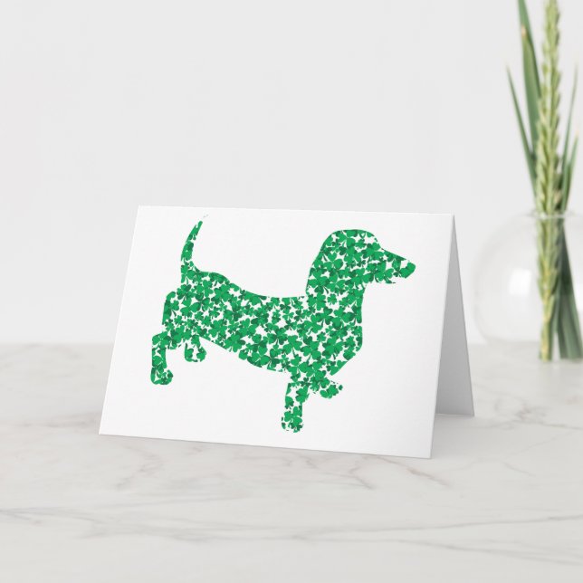St. Patrick's Day Dachshund Card (Front)