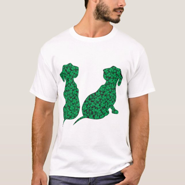 St. Patrick's Day Dachshunds T-Shirt (Front)