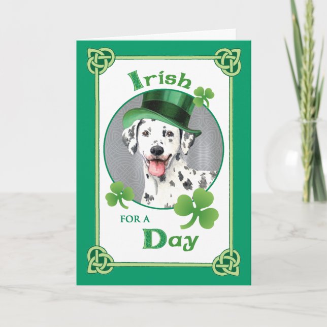 St. Patrick's Day Dalmatian Card (Front)